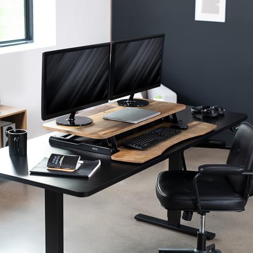 VIVO Reclaimed Wood 36 in Standing Desk Converter, DESK-V036KP - Image 2