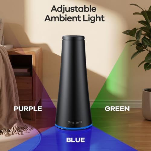 Scent Diffuser Starter Kit, Hotel Diffuser with 6 Essential Oils, Waterless Essential Oil Diffuser Large Room Up to 2000 Sq.Ft, Air Diffusers for Home and Office, Cold Air Aromatherapy Diffuser(Black) - Image 4