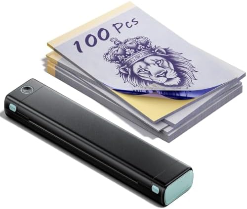 Phomemo M08F Tattoo Stencil Printer, Bluetooth, with 100Pcs Transfer Paper by Phomemo