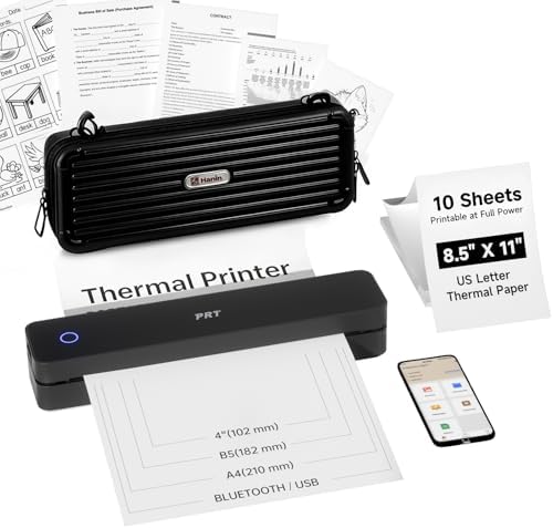 PRT Portable Printer Wireless for Travel, Thermal Printer for Home Use by PRT