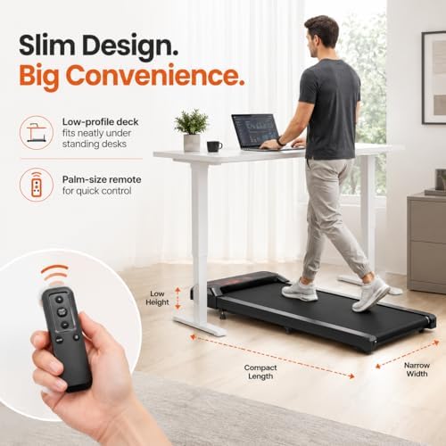 Walking Pad Treadmill, 8% Incline Under Desk Treadmill for Home Office - Image 2
