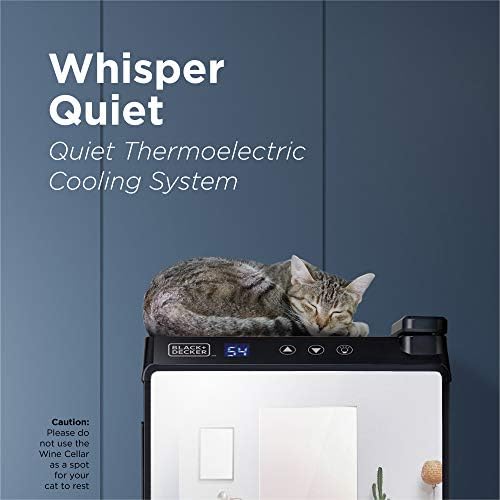 BLACK+DECKER 6-Bottle Thermoelectric Wine Chiller, BD60316, Mirrored Door - Image 4