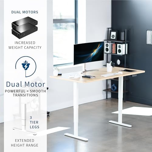 VIVO Light Wood 71 x 36 in Standing Desk, DESK-KIT-2W7C-36 - Image 4