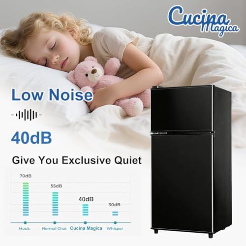 3.2 Cu.Ft Mini Fridge with Freezer, 7-Level Cooling Small Refrigerator - Image 5