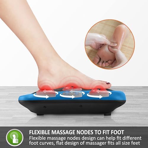 Snailax Foot Massager with Heat, Gifts for Men/Women, Kneading Shiatsu Heated Electric Feet Massager Machine for Plantar Fasciitis,Foot, Washable Cover(Blue) - Image 2