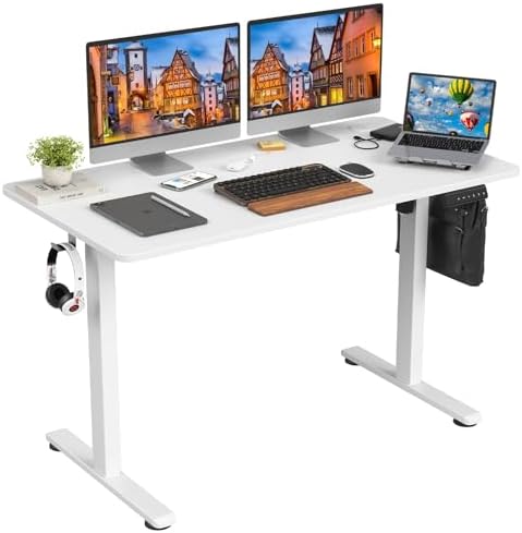 STARY Electric Standing Desk Adjustable Height Sit Stand Home Office Desk with Splice Board by STARYHavenLiving
