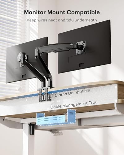HUANUO 55 x 30 inch Electric Standing Desk with 4 Drawers, Natural - Image 6
