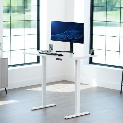VIVO White 48 x 30 in Standing Desk, DESK-KIT-1W5W - Image 2