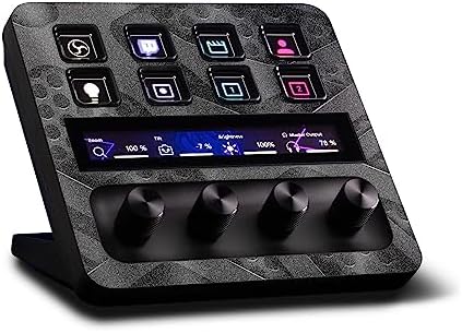 MightySkins Glossy Glitter Skin Compatible with Elgato Stream Deck + - Tech Wave | Protective, Durable High-Gloss Glitter Finish | Easy to Apply, Remove, and Change Styles | Made in The USA by MIGHTY+SKINS