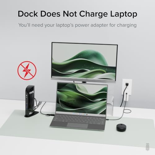 Plugable USB 3.0 Universal Laptop Docking Station, Dual HDMI Monitor - Image 5