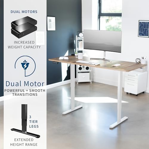 VIVO Reclaimed Wood 71 x 30 in Standing Desk, DESK-KIT-2W7P - Image 4