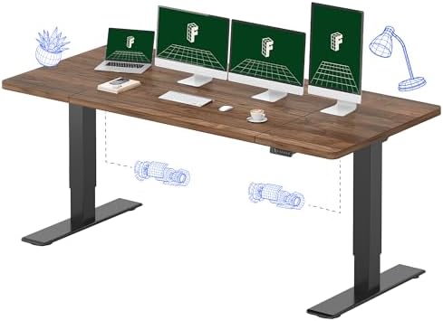FLEXISPOT 79"x32" Electric Standing Desk, Black Walnut by Unknown