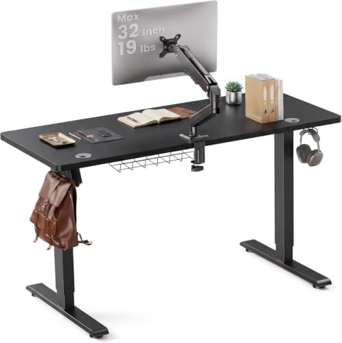 SIAGO 55 x 24 Inch Electric Standing Desk with Single Monitor Stand by SIAGO