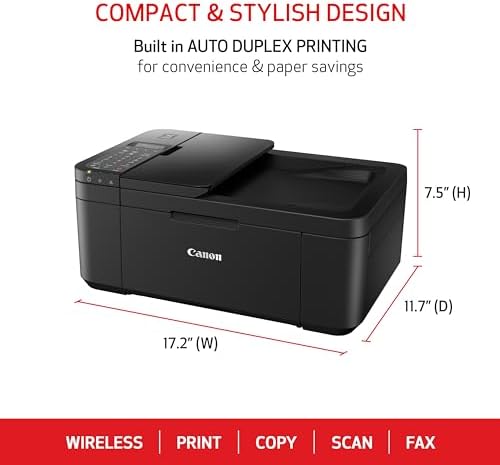 Canon PIXMA TR4720 All-in-One Wireless Printer, Home Use with Auto Document Feeder, Mobile Printing and Built-in Fax, Black - Image 2