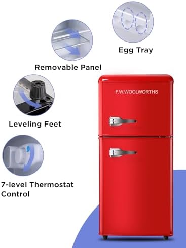 F.W.WOOLWORTHS 3.5 Cu.Ft Refrigerator with Freezer - Image 5