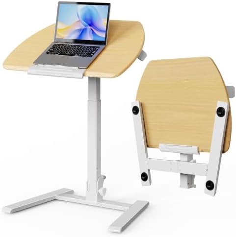 ROMOON Folding Standing Desk, 25" No-Assembly Height Adjustable Laptop Cart by ROMOON