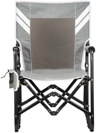 GCI Outdoor Stowaway Rocker - Varsity Gray/White - Image 3