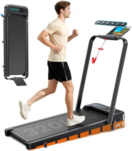 WELLFIT Incline Walking Pad with Handlebar, Foldable Under Desk Treadmill by WELLFIT