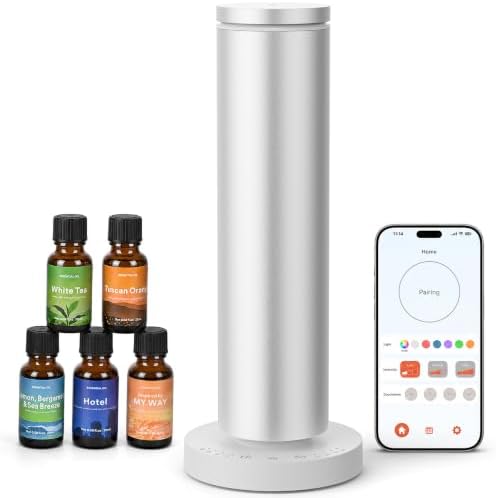 COFUN Waterless Essential Oil Diffuser, Wireless, Aluminum Housing, Silver by COFUN