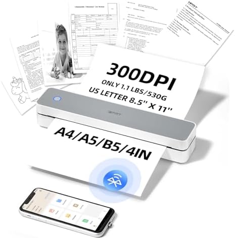 iDPRT Portable Thermal Printer Wireless for Travel, Inkless Small Printers by iDPRT