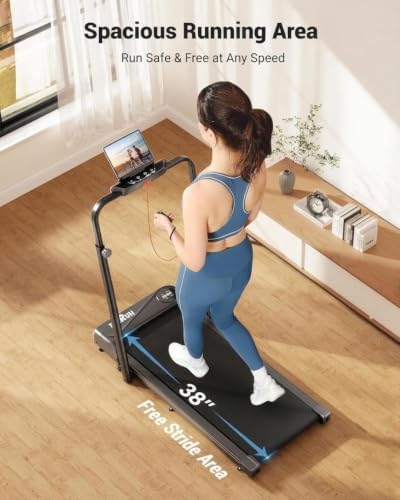 THERUN Walking Pad with Handle Bar, Under Desk Walking Treadmill for Home - Image 4