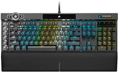 Corsair K100 RGB Mechanical Gaming Keyboard - Cherry MX Speed RGB Silver Keyswitches - PBT Double-Shot Keycaps - Elgato Stream Deck and iCUE Compatible - QWERTY NA Layout - Black by Unknown