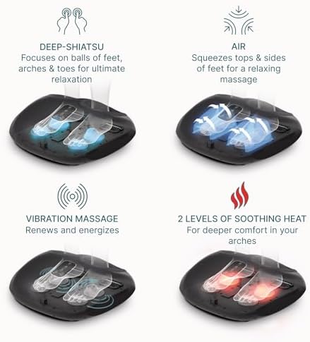 Homedics Shiatsu Foot Massager with Heat, Air Compression & Vibration - Image 3