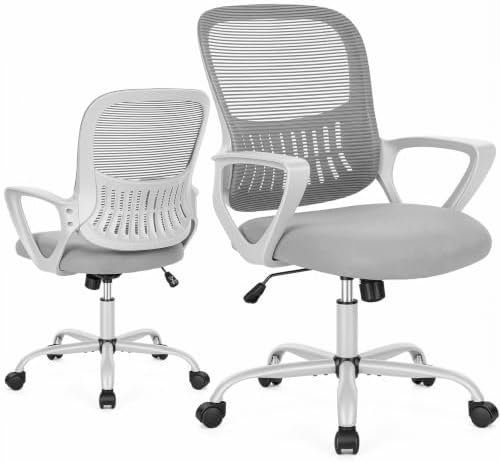 Sweetcrispy Executive Home Office Chair, Mesh Office Chair, Grey by Sweetcrispy