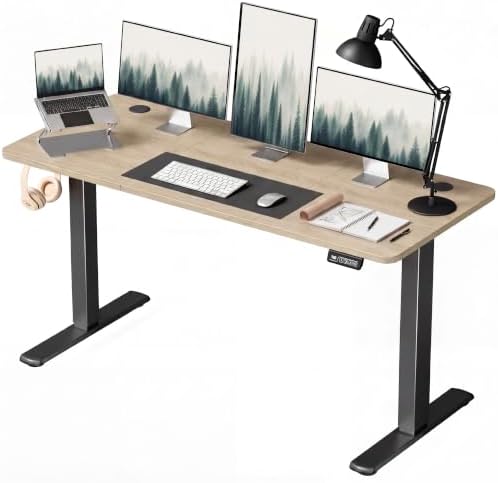 Furmax 55 Inches Electric Height Adjustable Standing Desk Home Office Desk by Furmax