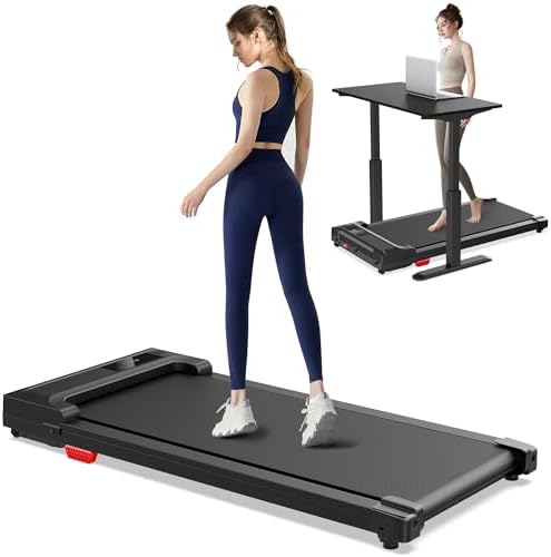 Walking Pad Treadmill for Home - Under Desk Treadmills Mini Portable Walking Running Machine Slim Compact Small Lightweight by Unknown