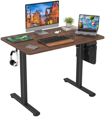STARY Electric Standing Desk Adjustable Height Sit Stand Home Office Desk with Splice Board by STARYHavenLiving