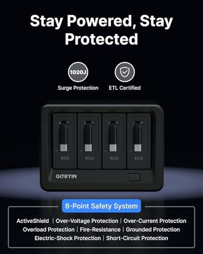 Gitryin 12-in-1 Desktop Charging Station, 160W USB Retractable GaN Charger - Image 5