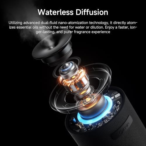 Waterless Essential Oil Diffuser Set with 6x10ml Oils, Cordless Home & Car - Image 4