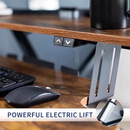 VIVO Vintage Brown 36 inch Electric Desk Converter, DESK-VE36N - Image 6