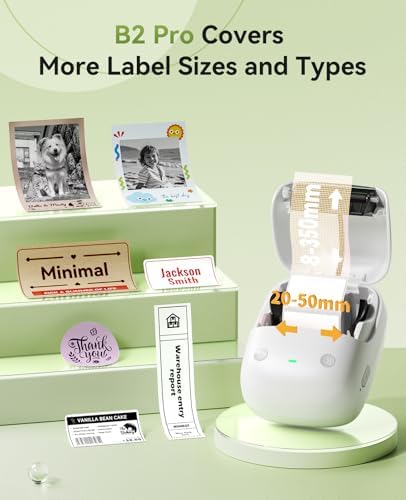 NIIMBOT B2 PRO Label Maker, 300DPI HD Thermal Photo Label Printer, Green - Image 4