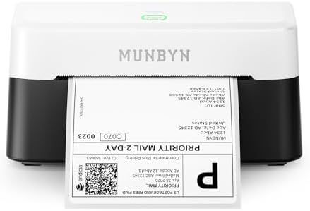 MUNBYN Bluetooth Thermal Label Printer, Wireless 4x6 Shipping Label Printer by MUNBYN