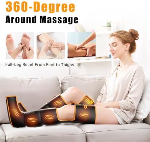Leg Compression Massager with Heat for Circulation and Pain Relief - Image 3