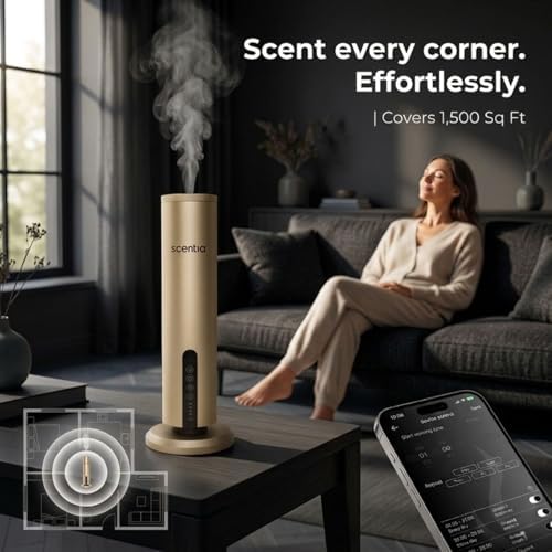 Wireless Waterless Cold-Air Scent Diffuser, App Control, 1500 Sq. Ft Gold - Image 3