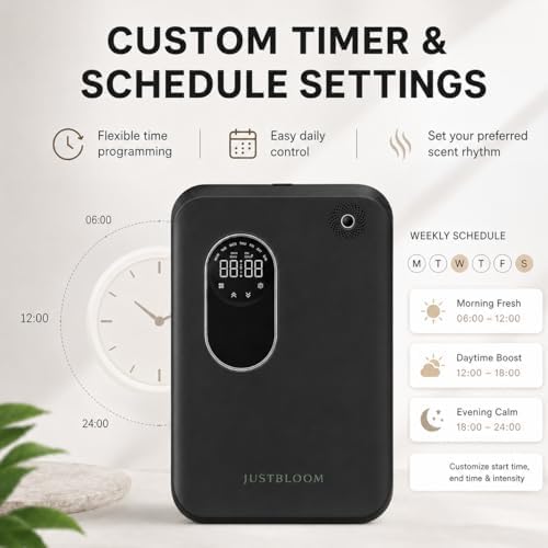 JUSTBLOOM Wall-Mounted Waterless Scent Diffuser, Bluetooth App Control - Image 4