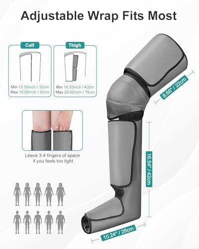 Nekteck Leg Massager for Circulation and Pain Relief, 2 Heat & 3 Vibration - Image 6