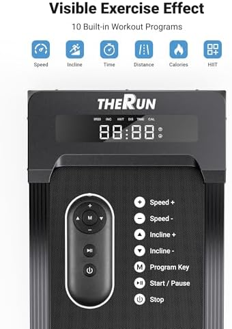 THERUN 9-Level Auto Incline Walking Pad for Under Desk 2.5HP - Image 3