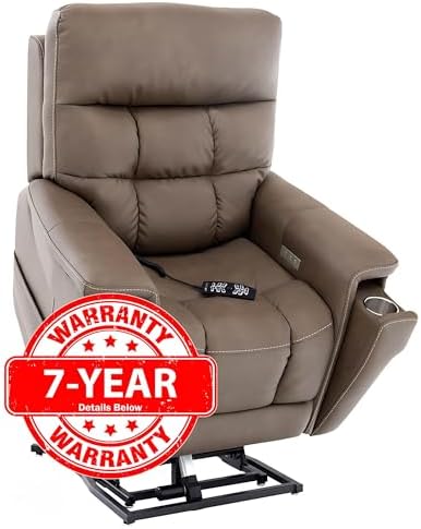 Pride Viva Lift Ultra Power Recliners - Lift Chair for Adults, 400 Lbs Weight Capacity, Lithium Battery Backup, 23" W x 22" D Comfort Seat, Large, Capriccio Cappuccino - PLR4955L - Image 3
