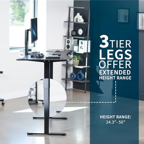 VIVO Black 63 x 32 in Standing Desk, DESK-KIT-2B1B - Image 5