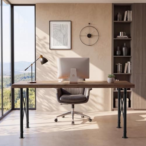 Tribesigns Solid Wood Executive Desk, 63" Industrial Home Office Desk - Image 4
