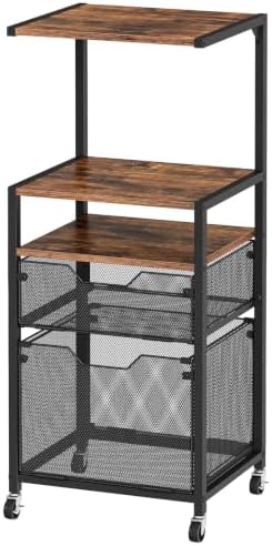 HOOBRO File Cabinet with Shelves, Mobile Filing Cabinet, Printer Stand by HOOBRO