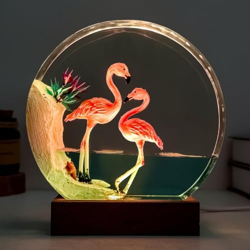 Flamingo Resin Lamp, Handmade Resin Night Light for Home Office Room Decor - Image 5