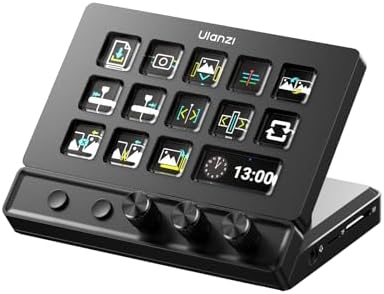 ULANZI D200X Stream Controller with 3 Knobs, 14 LCD Keys Macro Keyboard by ulanzi