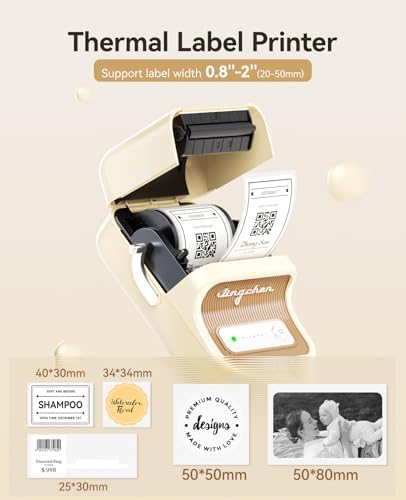 NIIMBOT B21 Label Maker, 2 Inch Bluetooth Thermal Label Printer, White - Image 5