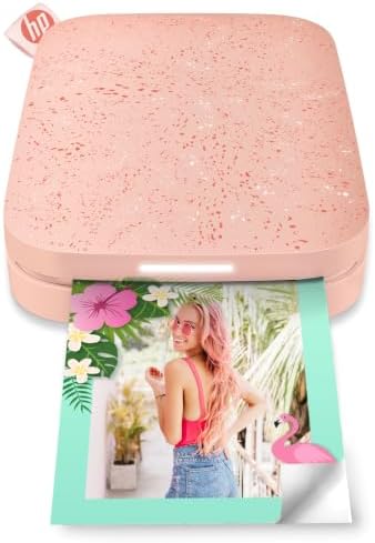 HP Sprocket Portable 2x3 Inch Instant Photo Printer (Blush Pink) Print Pictures on Zink Sticky-Backed Paper From Your iOS & Android Device by HP