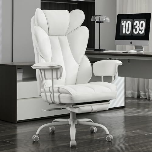 amseatec Big and Tall Office Chair, Reclining Executive Chair with Footrest by AMSEATEC
